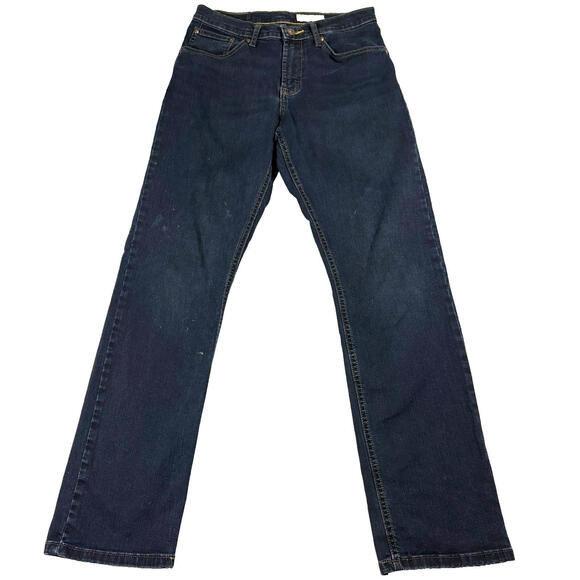 Wrangler Jeans Mens 30x32 Straight Fit Dark Wash Stretch Denim Classic Style - Picture 1 of 11